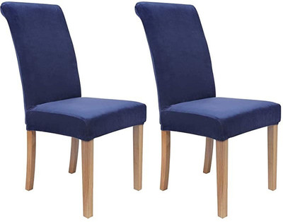 Pyarana Polyester 1 Seater Chair Plain Cover(Pack of 2 Blue)