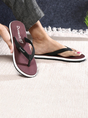 DUOSOFT Women Doctor Slipper|Super Soft|Orthopedic|Lightweight|Diabetic|Antiskid Slippers(Maroon , 5)
