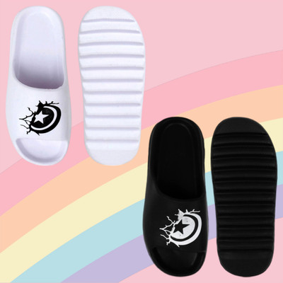 Dee Rook Men Slides(White, Black , 7)