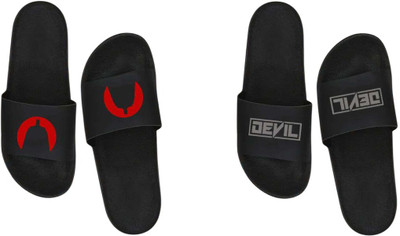 nvisan Men Slides(Red, Grey , 9)