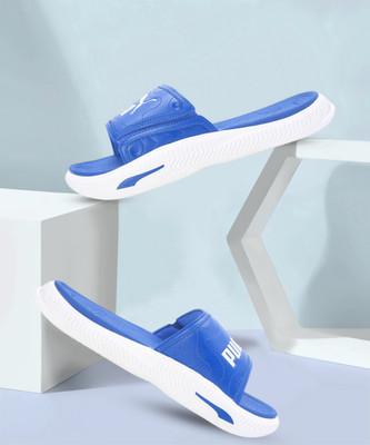 PUMA Men Slides(Blue , 6)