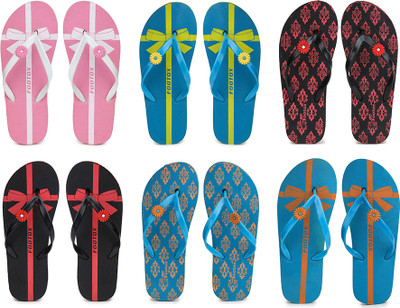 Footox Women Slippers(Multicolor , 5)