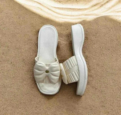 Deals4you Women Flip Flops(White , 5)