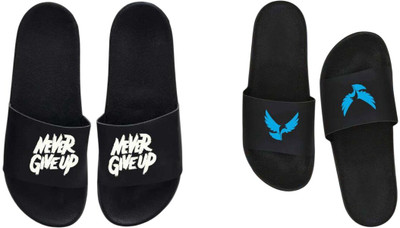 nvisan Men Slides(Blue, White, Black , 8)
