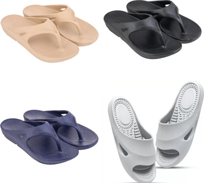 house of common Women Slides(Multicolor , 9)