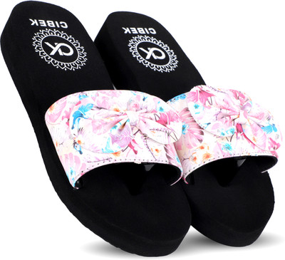 CIBEK Women Slides(Black , 7)
