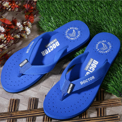 DOCTOR EXTRA SOFT Women Women's House Slipper for Women's Ortho Care Dr Orthopaedic Super Comfort Fit Flat Cushion Chappal Flip-Flop for Ladies and Girl�s OR D-16 Flip Flops(Blue , 6)