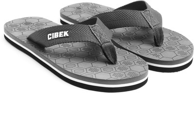 CIBEK Men Flip Flops(Grey , 9)