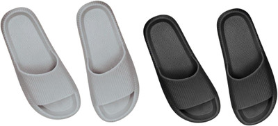 Sirex Men Slides(Grey, Black , 7)