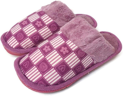 Swagify Women Slippers(Purple , 6)