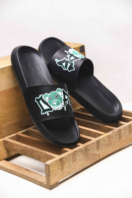 Shoe Mate Men Slides(Black , 10)