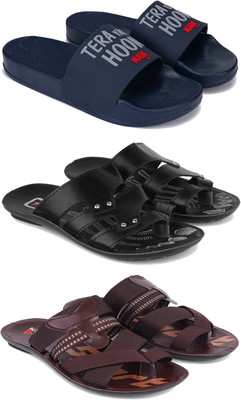 DRACKFOOT Men Slippers(Brown , 9)