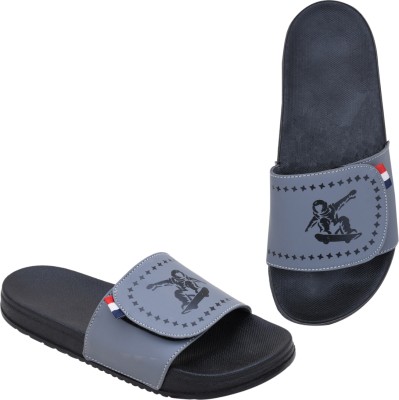 CLOSHO Men Slides(Silver , 10)