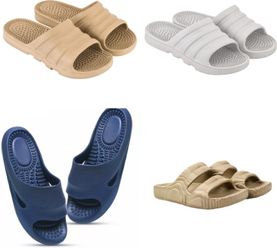 Feel alive Men Slippers(Multicolor , 7)