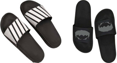 nvisan Men Slides(Grey, Grey , 9)