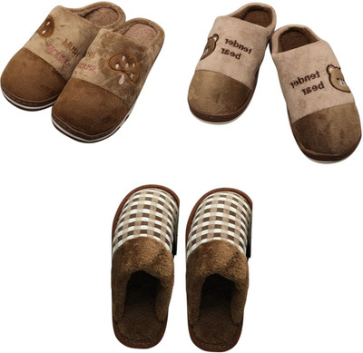 Mahi Enterprises Men Flip Flops(Brown, Beige, Brown , 6)