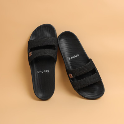 Chupps Women Flip Flops(Black , 7)