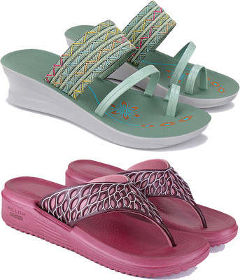 Earton Women Slides(Multicolor , 6)