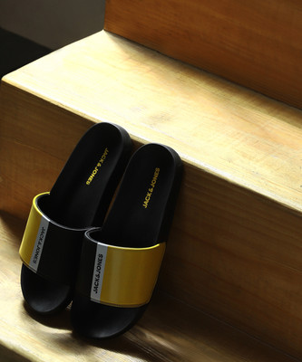 JACK & JONES Men Slides(Black , 7)