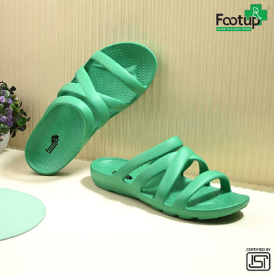 Footup Women Super Soft|Orthopedic|Comfortable|Lightweight|Diabetic Flip Flops(Green , 3)