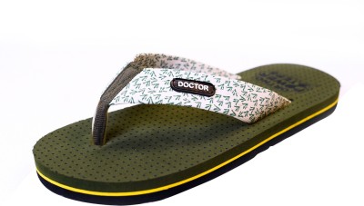 ORTHO POWER STEPS Men Men's Ortho Care |Orthopaedic | Diabetic | Comfortable Slipper Flip Flops Slippers(Green, White , 7)