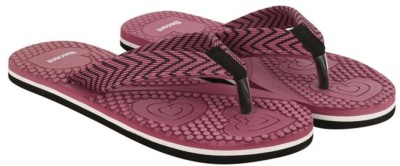 foot trends Women Flip Flops(Purple , 6)