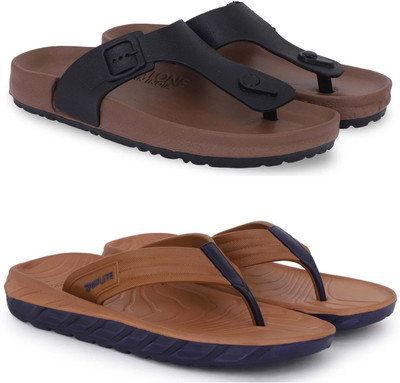 KAPYANSH Men Slippers(Brown, Brown , 6)