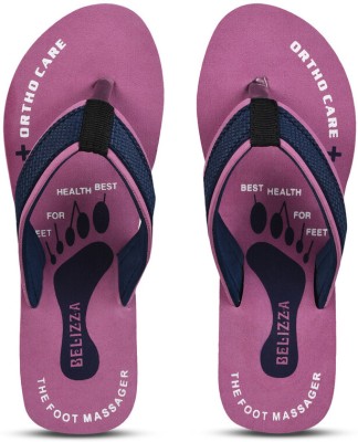 Belizza Women Flip Flops(Purple , 8)