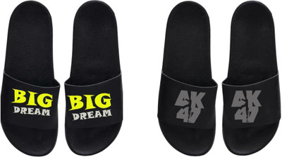 nvisan Men Slides(Yellow, Grey, Black , 9)