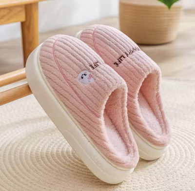 WOLVESDEN Women Flip Flops(Pink , 7)