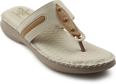 LIBERTY Women Slippers(Off White , 6)