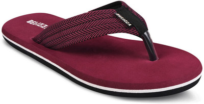 Belizza Men Flip Flops(Maroon , 9)