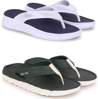 Pampy Angel Men Slippers(Blue, Green , 7)