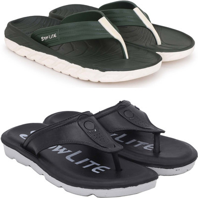 Pampy Angel Men Slippers(Green, Black , 8)