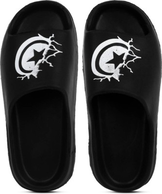 Zipolee Men Slides(Black , 10)