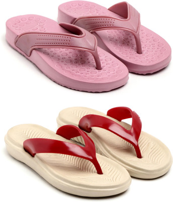 TAFFRAL Women Trending Stylish Lightweight Comfort Combo Slipper Flip Flops(Multicolor , 6)