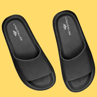 M7 By Metronaut Men Slides(Black , 6)