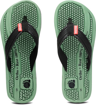Ortho + Rest Women Women Orthopedic Doctor Soft Slipper | Pregnancy Non-Slip | Diabetic | Daily Use Slippers(Green , 5)