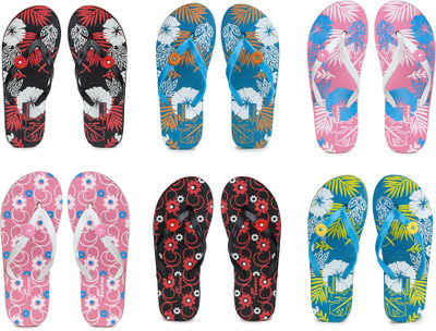 Footox Women Slippers(Multicolor , 8)