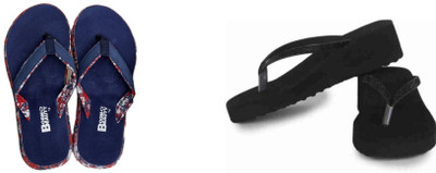 BOOMBEAUTY Women Flip Flops(Multicolor , 6)