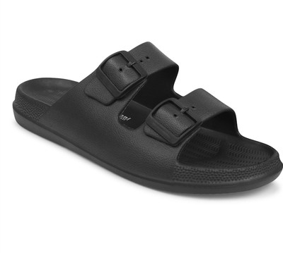 Lakhani Aashirwad Men Slides(Black , 6)