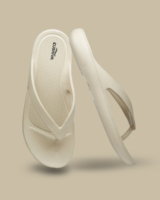 Cushiva Women Slippers(Beige , 6)