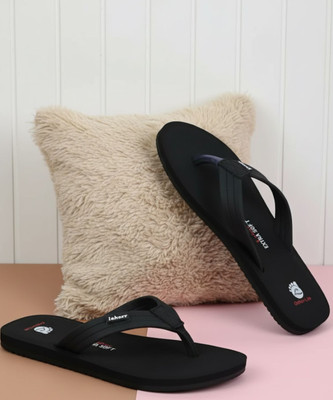 Lehar Women Soft and Comfortable Orthopedic Pain Relief Flip Flops(Black , 8)