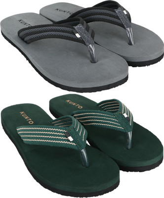 KUNTO Men Flip Flops(Multicolor , 10)