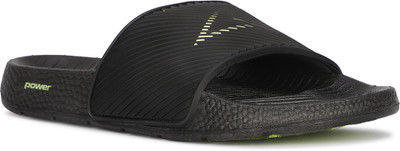 POWER Men Slides(Black , 8)