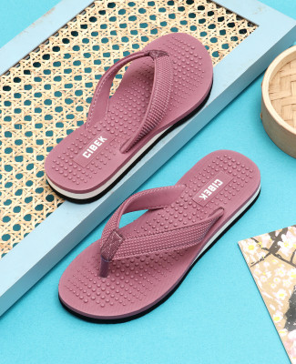 CIBEK Women Comfortable Stylish and Trending Colorful Women's Flip Flops Slippers Flip Flops(Pink , 6)
