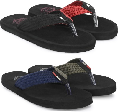 Magnolia Men Flip Flops(Blue, Black , 6)