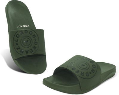 TREKIVA Men Slides(Green , 8)