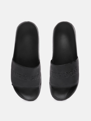 WROGN Men Slides(Black , 11)