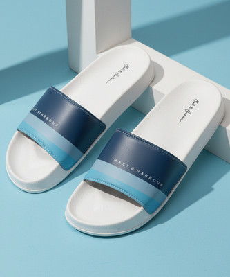 Mast & Harbour Men Slides(White , 10)